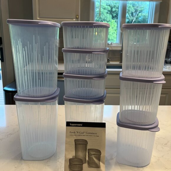 New Never Used Tupperware Fresh 'N Cool Containers Set - Picture 2 of 14